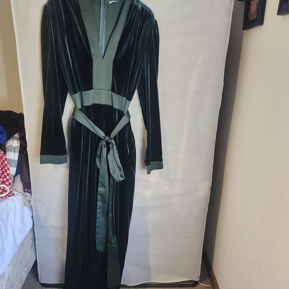 Elegant Green Polyester Jumpsuit